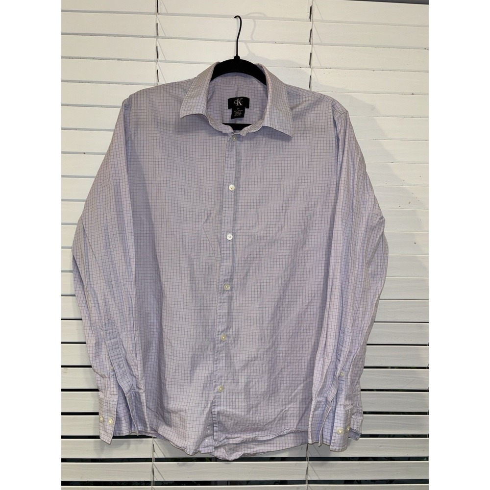 Calvin Klein Men's Button Up Collared Long Sleeve Shirt  Size M‎